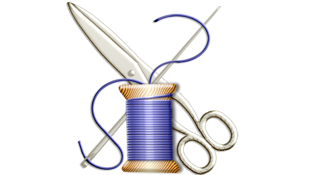 craft scissors needle and thread