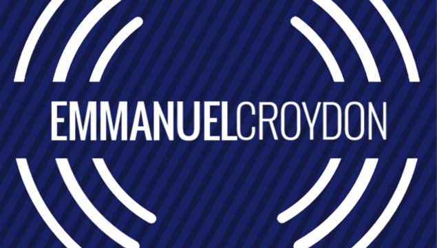 emmanuel croydon blue and white podcast logo